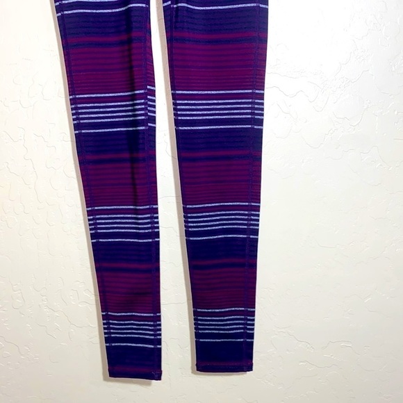 Athleta purple striped full length leggings - Picture 3 of 7